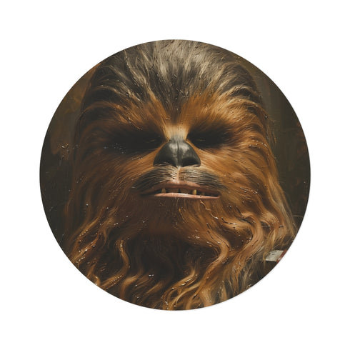 "Chewbacca Star Round Rug: Embrace The Wookiee Way"