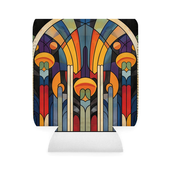 Chic Abstract Art Deco Can Cooler