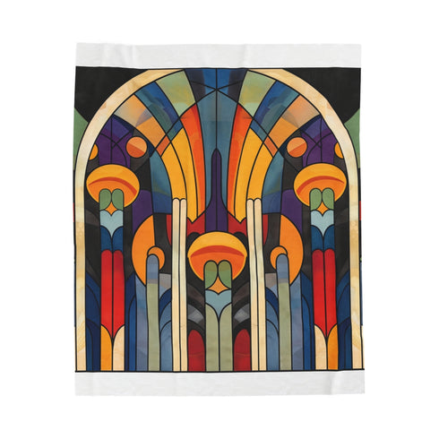 "Chic Abstract Deco Pattern Blanket"