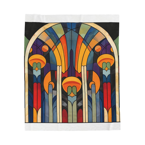 "Chic Abstract Deco Pattern Blanket"