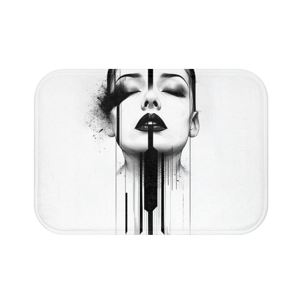 "Chic Art Deco Tattoo Bath Mat"