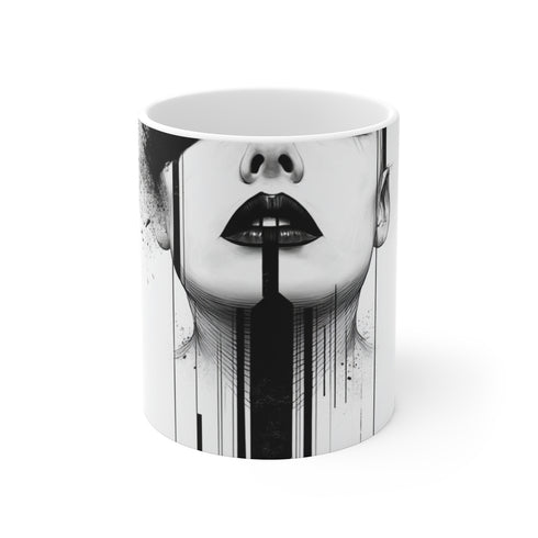 "Chic Art Deco Tattoo Mug"