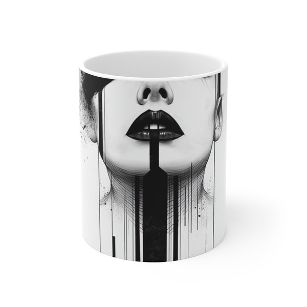 "Chic Art Deco Tattoo Mug"