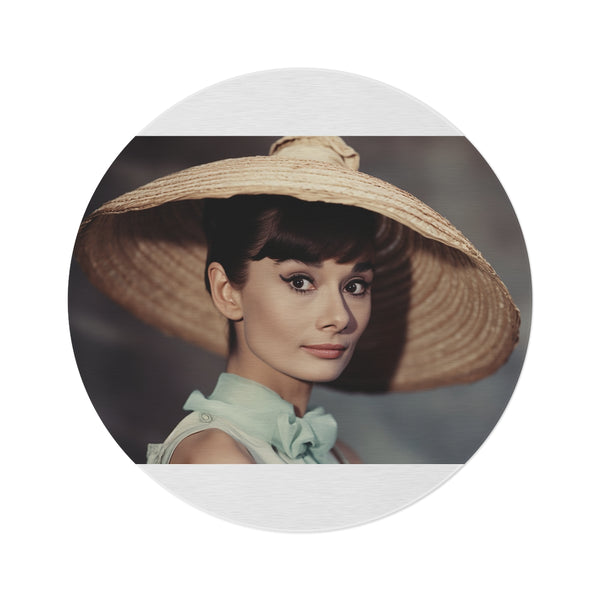 "Chic Audrey Hepburn Round Rug: Elevate Your Space"