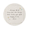 "Chic Beige Motivational Round Rug"