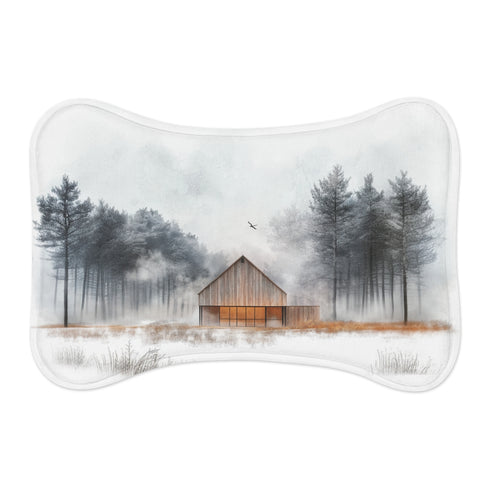 "Chic Farmhouse Pet Mat: Modern Barn Style!"