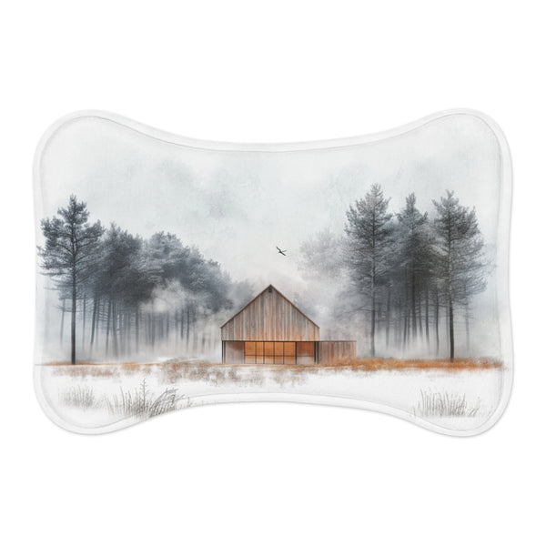 "Chic Farmhouse Pet Mat: Modern Barn Style!"