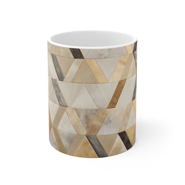 "Chic Gold Pearl Kilim Mug"