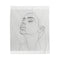 "Chic Line Art Face Blanket"