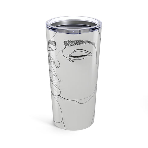 Chic Line Art Face Bottle