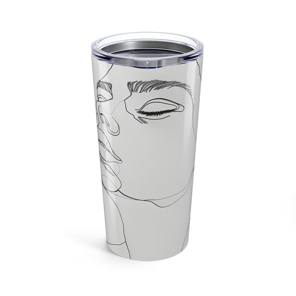Chic Line Art Face Bottle