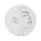 "Chic Line Art Face Rug"
