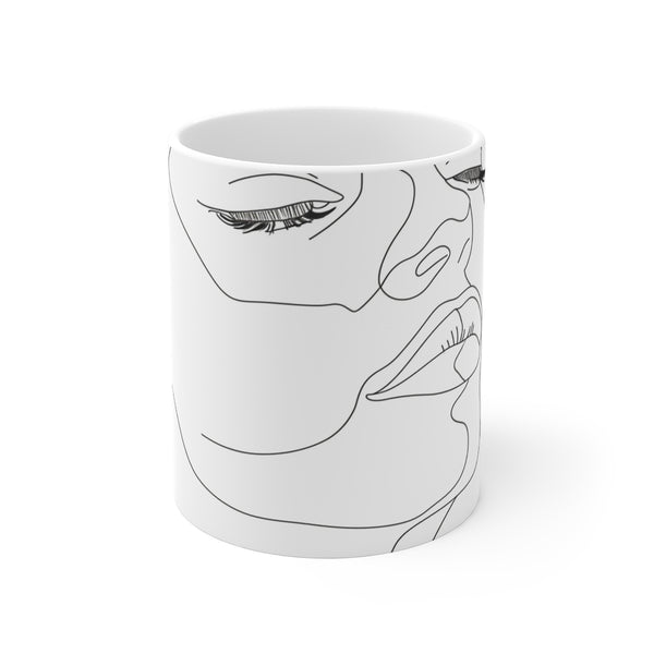 "Chic Minimalist Face Mug"
