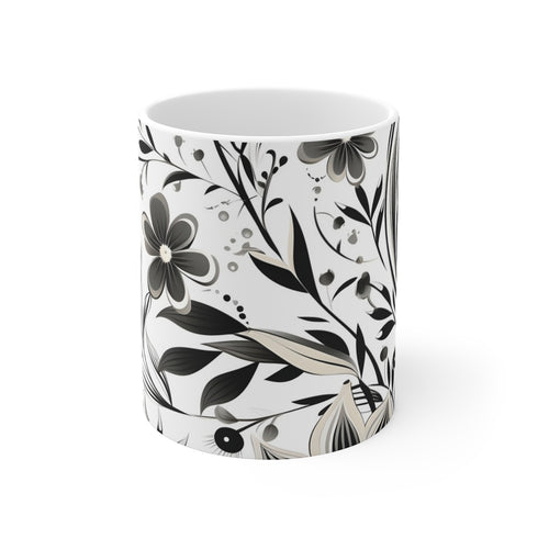 "Chic Monochrome Coffee Mug"