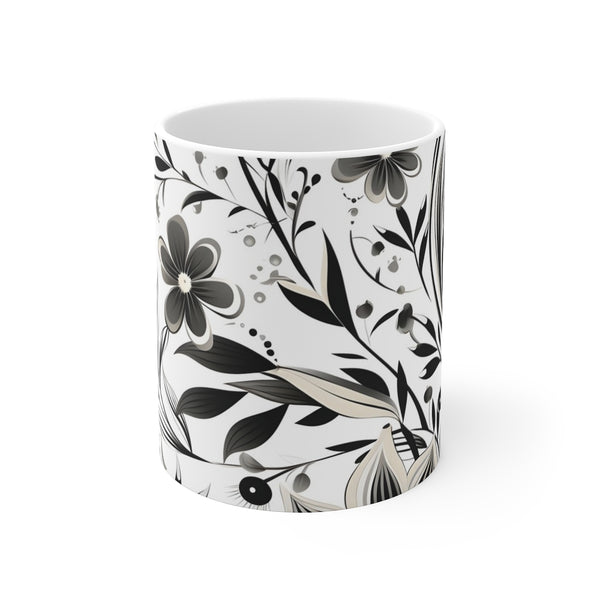 "Chic Monochrome Coffee Mug"