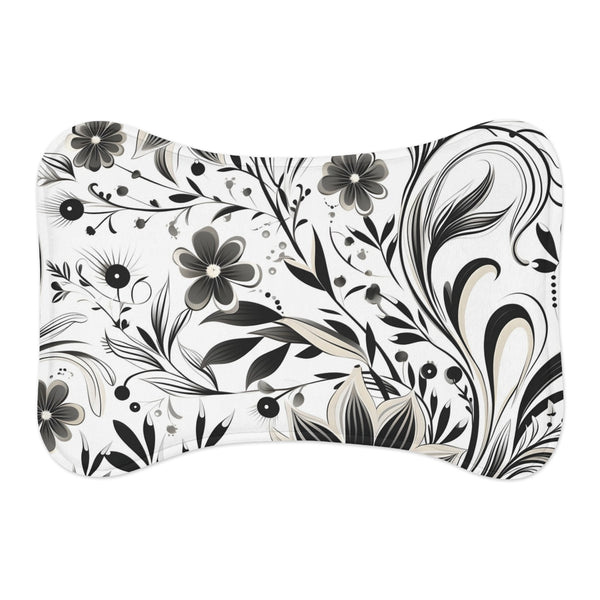 "Chic Monochrome Pet Mat"