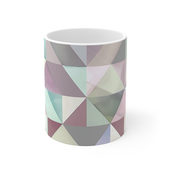 "Chic Pastel Geometric Coffee Mug"