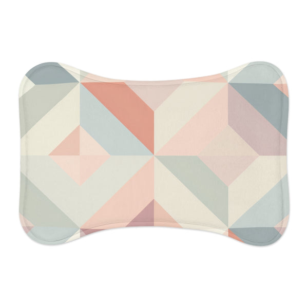 Chic Pet Feeding Mat: Geometric Elegance