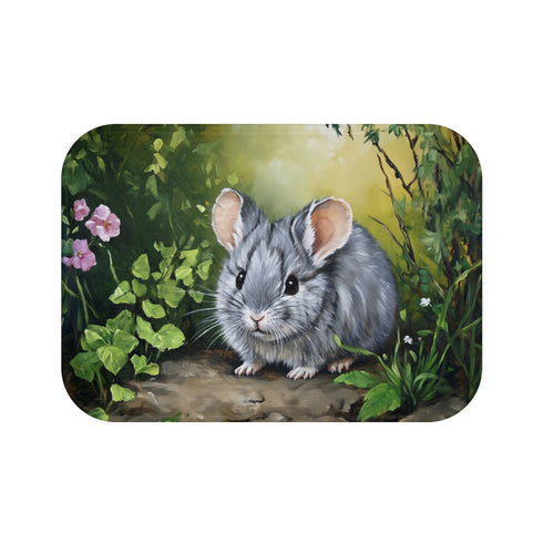"Chinchilla Charm Bath Mat: Adorable & Absorbent!"
