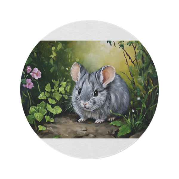 "Chinchilla Cutie Round Rug"