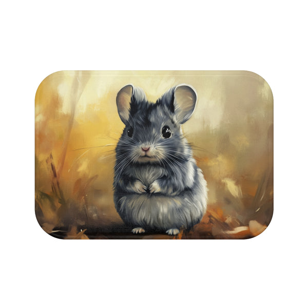 "Chinchilla Dreams Bath Mat"