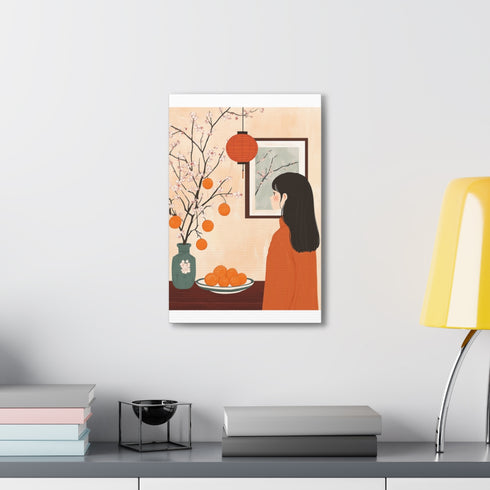 Vibrant Chinese New Year canvas print showcasing celebration joy and warmth.