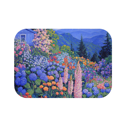 Chinoiserie Verrucasalt Bath Mat: Appalachian Bloom