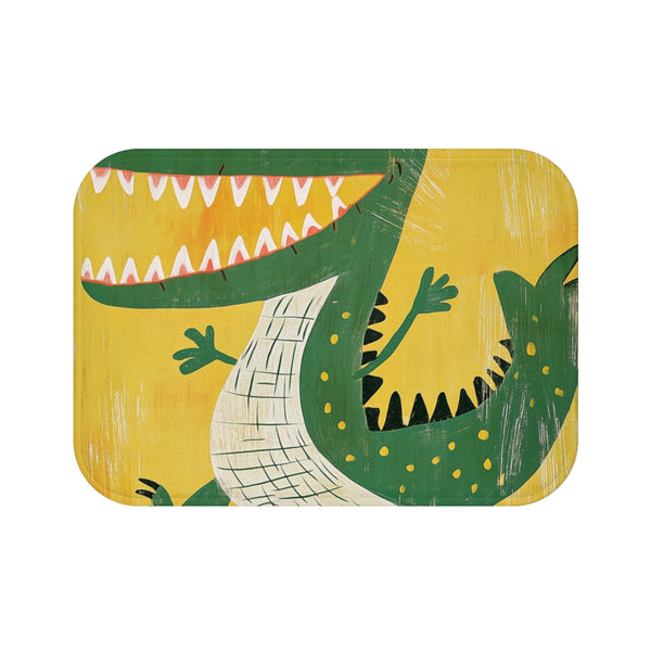 "Chomp-Tastic Crocodile Bath Mat: Snag a Splash of Fun!"