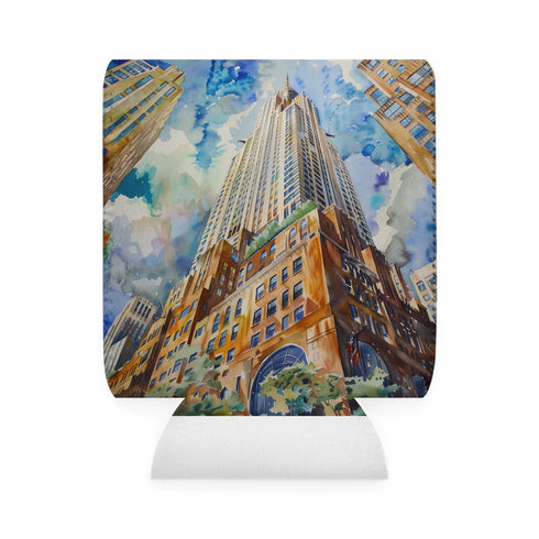 Chrysler Building Watercolor Can Cooler
