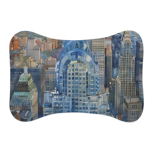 "Chrysler Building Watercolor Pet Mat"