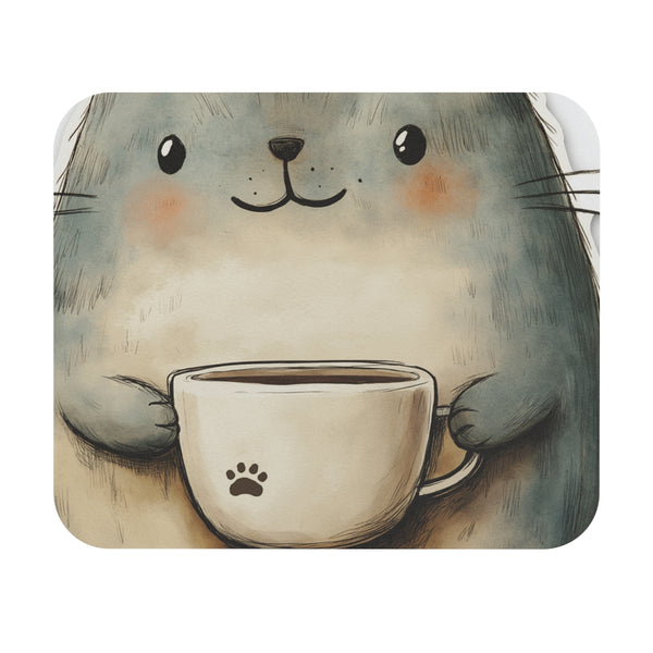 Chubby Kitty Peekaboo Mouse Pad