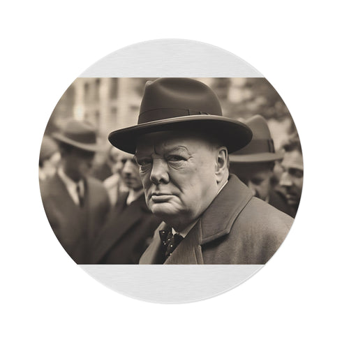 "Churchill's War Room Round Rug"