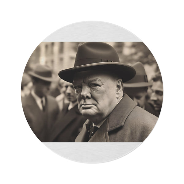 "Churchill's War Room Round Rug"