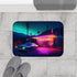 Cilian Murphy Watercolor Neon Colors Luxury Memory Foam Bath Mat - Bathroom Lifestyle View