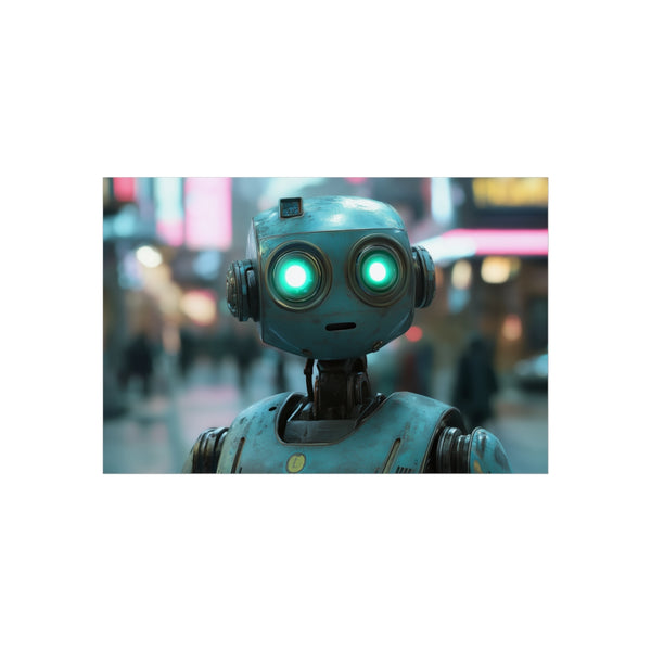 Cinematic Robot Uprising in Neon City