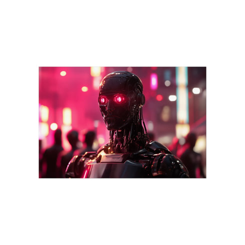 Cinematic Robot Uprising Neon City