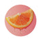 "Citrus Burst Round Rug - Slice of Grapefruit"