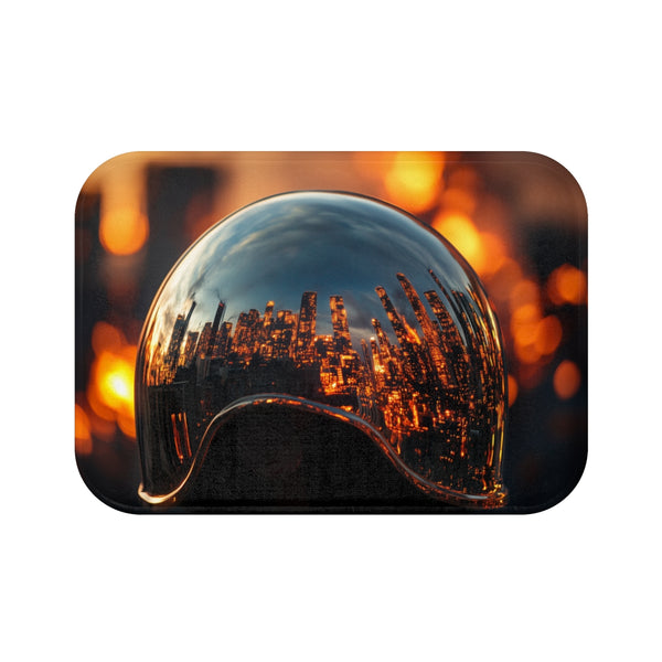 City Fire Reflection Bath Mat