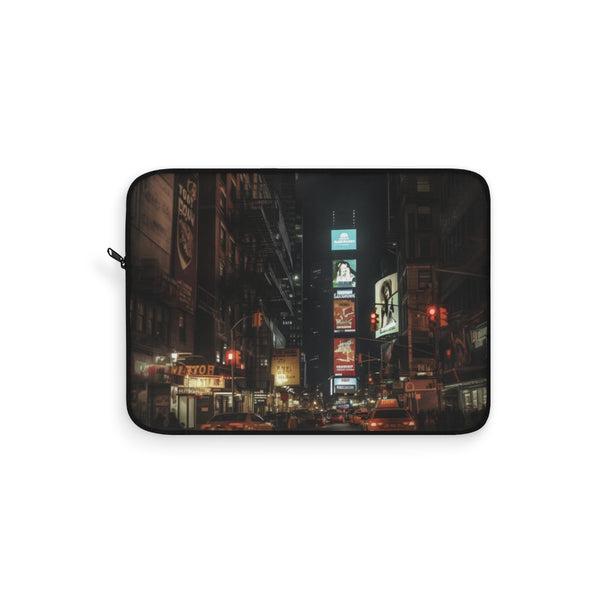 "City Lights Laptop Sleeve: NYC Night"