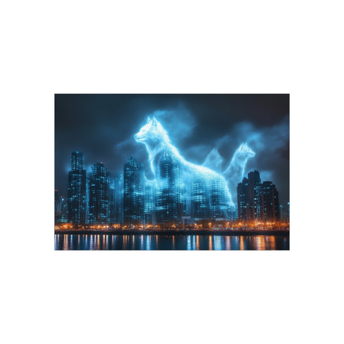 City Skyline Animal Spirits Poster