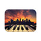 City Skyline Piano Keys Bath Mat