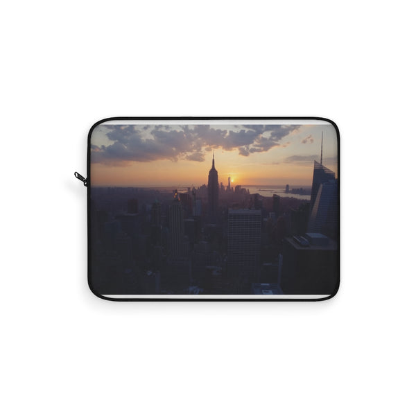"City Skylines Sunset Laptop Sleeve"