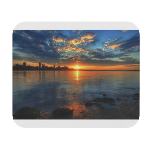 City Sunset Skyline Mouse Pad
