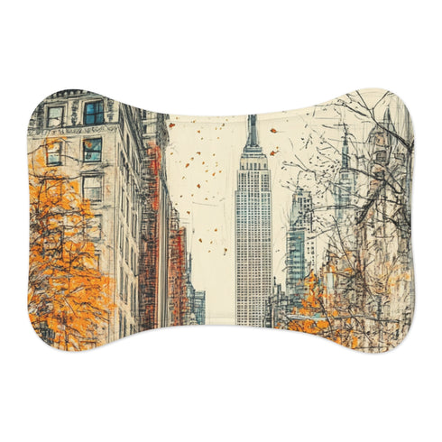 "Cityscape Pet Mat: NYC Vibes"