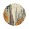 "Cityscape Round Rug: New York Vibes"