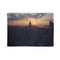 "Cityscape Sunset Bed Cover"