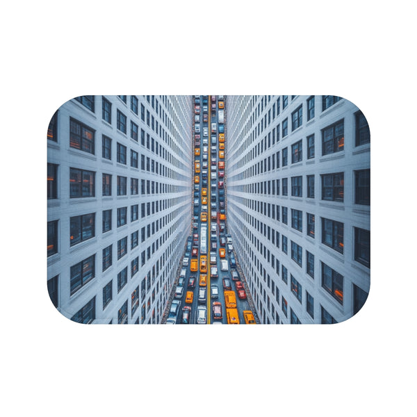 "Cityscape Traffic Bath Mat"