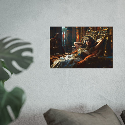 Cleopatra Golden Throne Art Poster