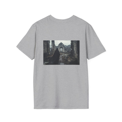 Cloaked Figure Mysterious Ruins T-shirt