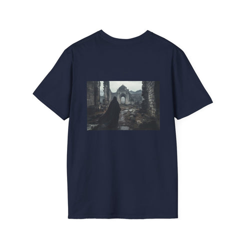 Cloaked Figure Mysterious Ruins T-shirt